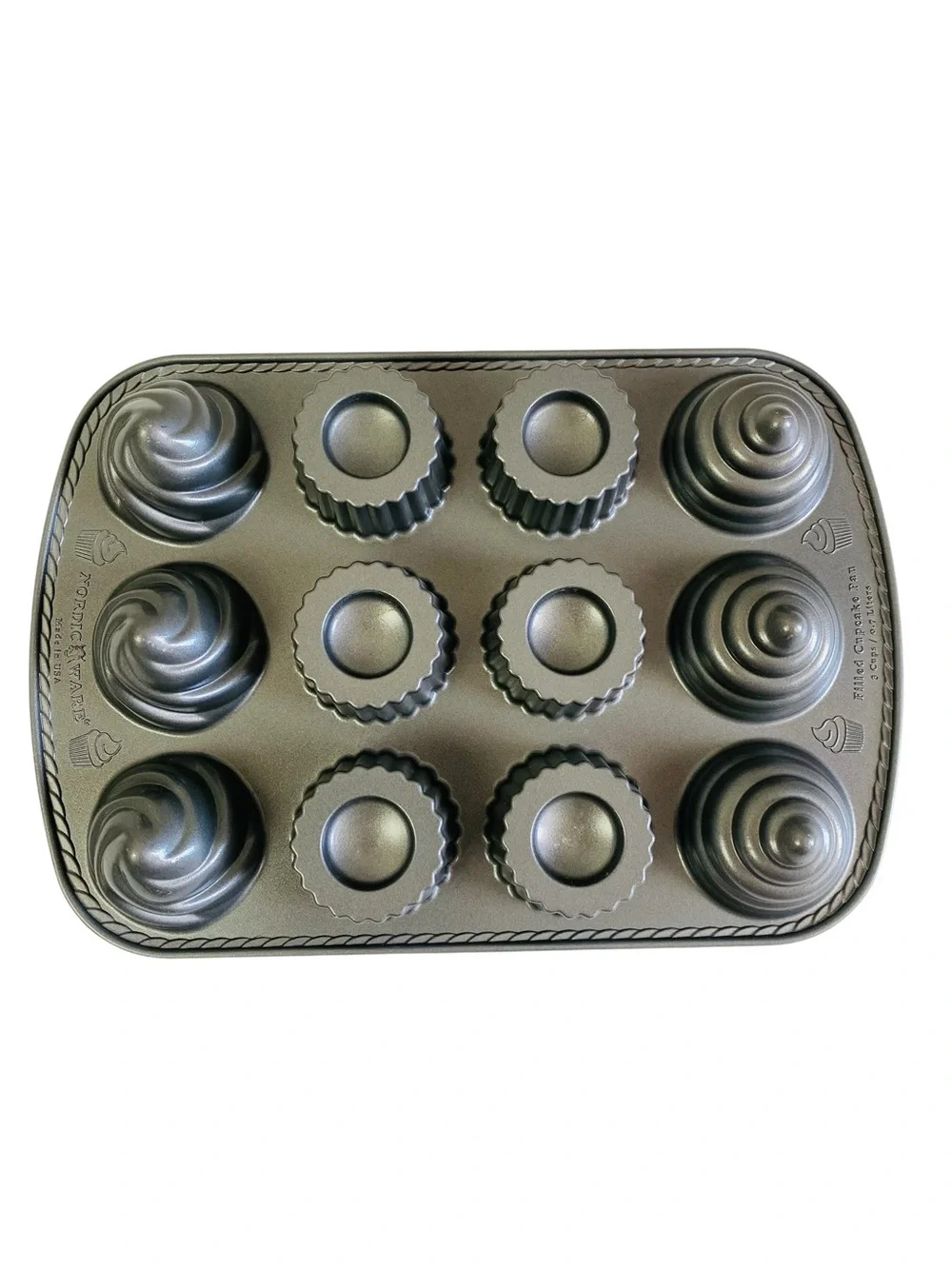 Nordic Ware Filled Cupcake Non Stick Cast Aluminum Pan